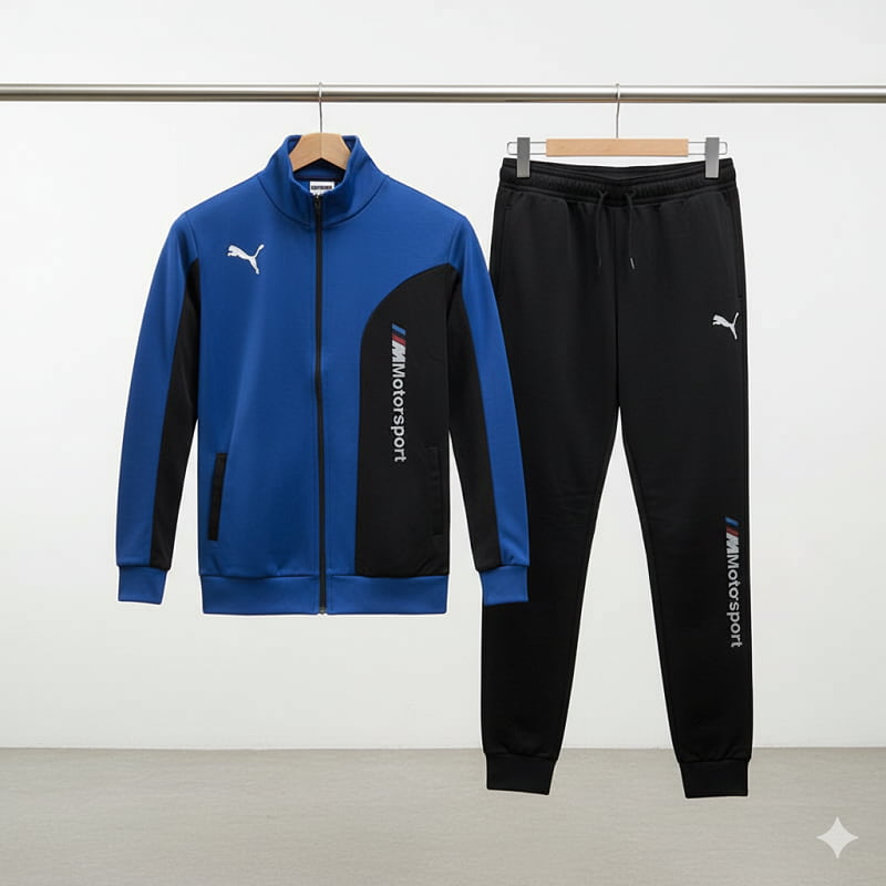 ست سوییشرت شلوار مردانه آبی مدل MotorSport